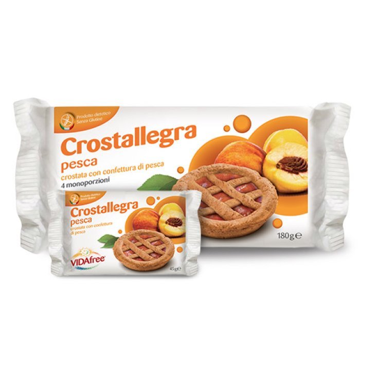 VidaFree Tarta De Crostallegra Con Mermelada De Melocotón Sin Gluten 180g