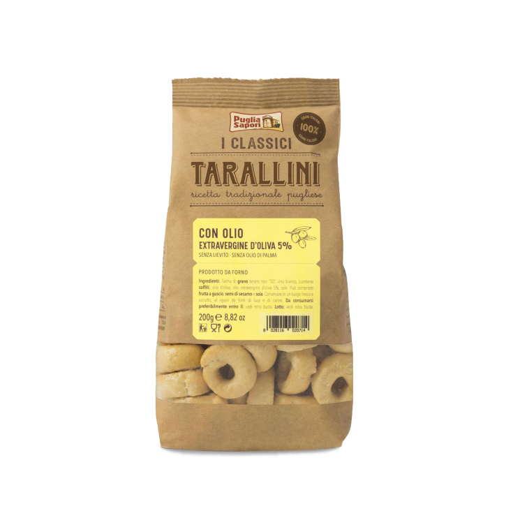 Puglia Sapori Taralli Gusto Aceite de Oliva Virgen Extra 250g