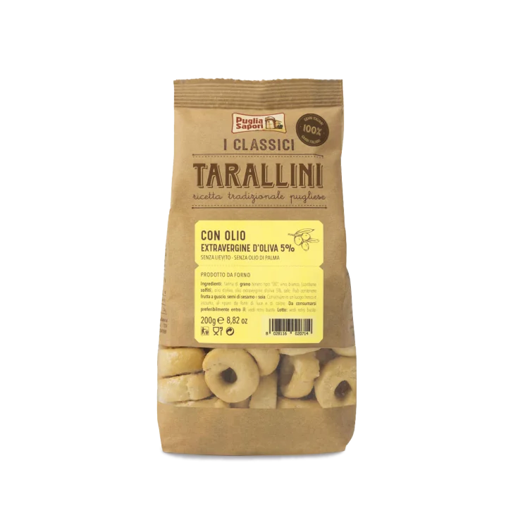 Puglia Sapori Taralli Gusto Aceite de Oliva Virgen Extra 250g