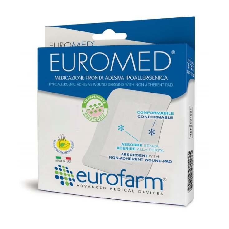 Euromed Medical Parche Adhesivo Estéril Postoperatorio 5x7,2cm 5 Parches