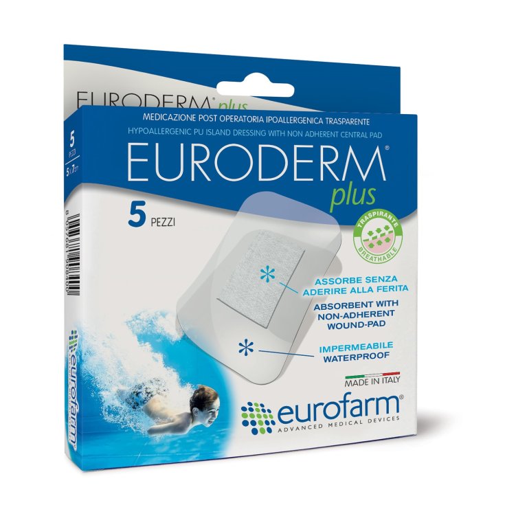 Euroderm Plus Apósito Adhesivo Estéril 10x10cm 5 Apósitos