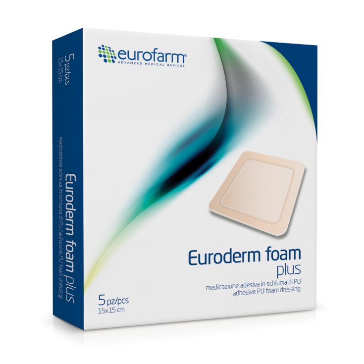 Euroderm Foam Plus Apósito De Espuma De Poliuretano 15x15cm 5Medicamentos