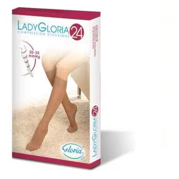 Gloria Med Ladygloria 24 Medias hasta la rodilla 240 Den Buckskin Color Talla 2