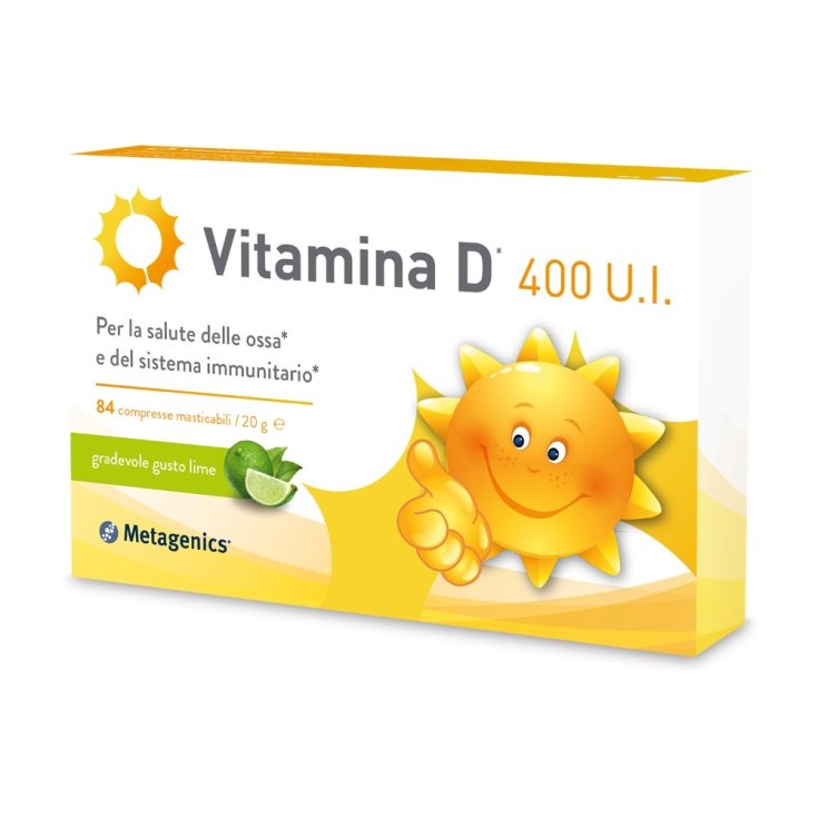 Vitamina D 400 UI Metagenics 84 Comprimidos Masticables