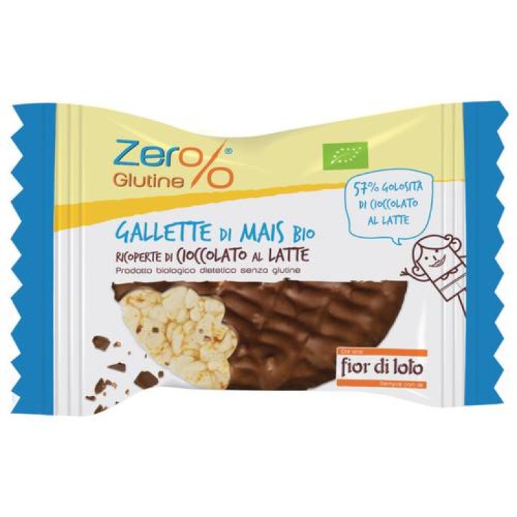 Fior Di Loto Zero% Bizcochos Ecológicos De Maíz Y Chocolate Con Leche Sin Gluten 32g