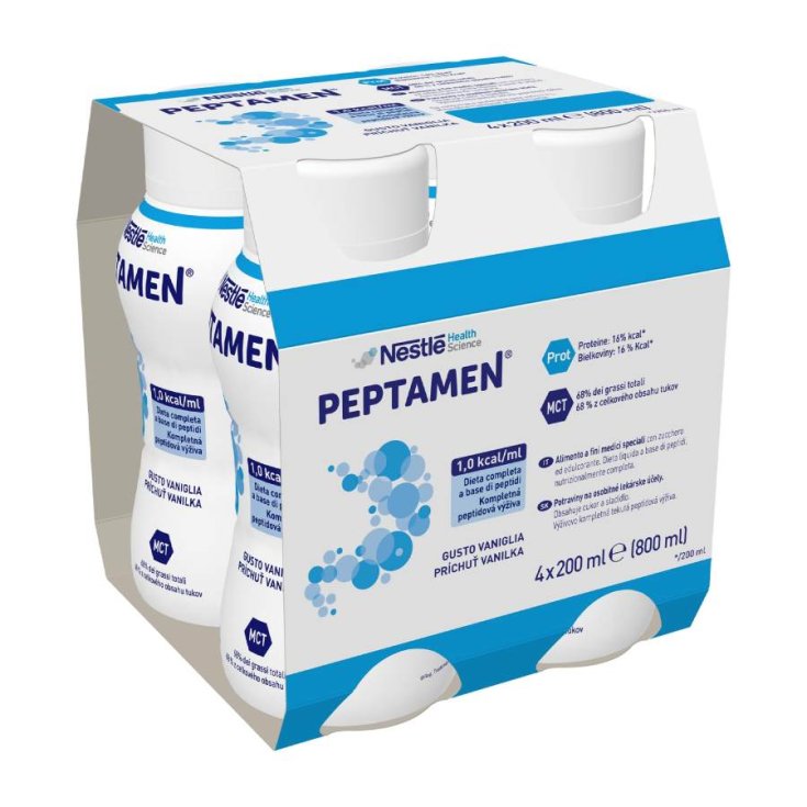 Nestlé Health Sceince Peptamen Vainilla MCT Rich Drink Para Facilitar La Digestión Y La Absorción 4x200ml