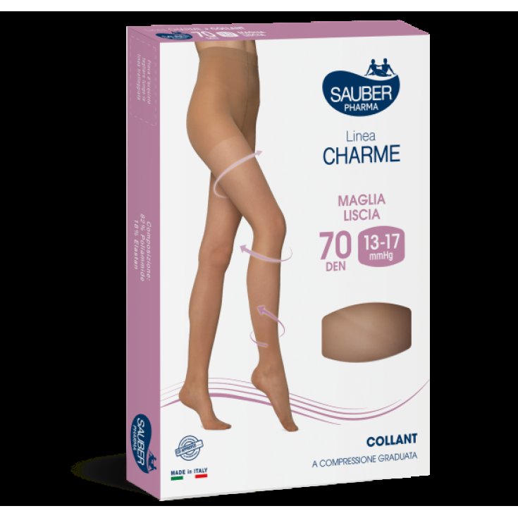 Sauber Pharma Classic Line Malla 70Den Malla Lisa Color Beige Talla 3