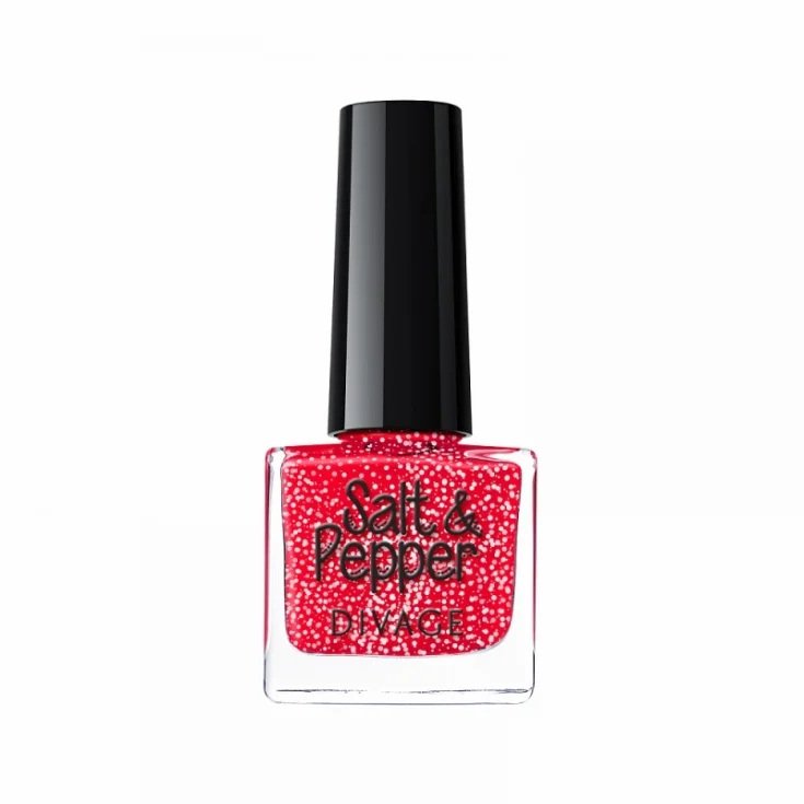 Divage Salt & Pepper Esmalte De Uñas Efecto Sal-Pimienta 09 Rojo