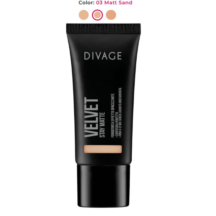 Divage Velvet Stay Matte Fluid Foundation Effect Matt 03 Sand