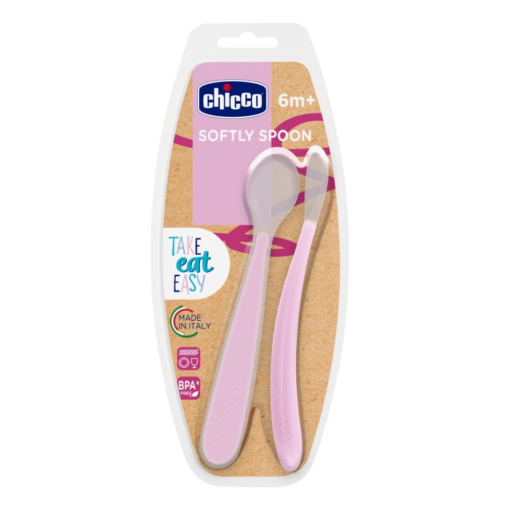 Cuchara Silicona Blanda 6m + Baby Chicco® 2 Piezas