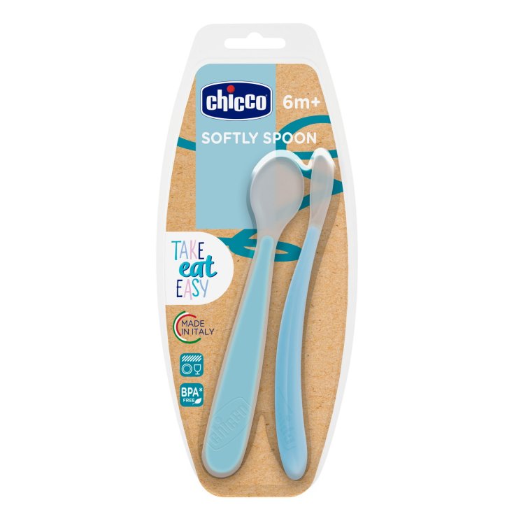 Cuchara Silicona Blanda 6m + Baby Chicco® 2 Piezas