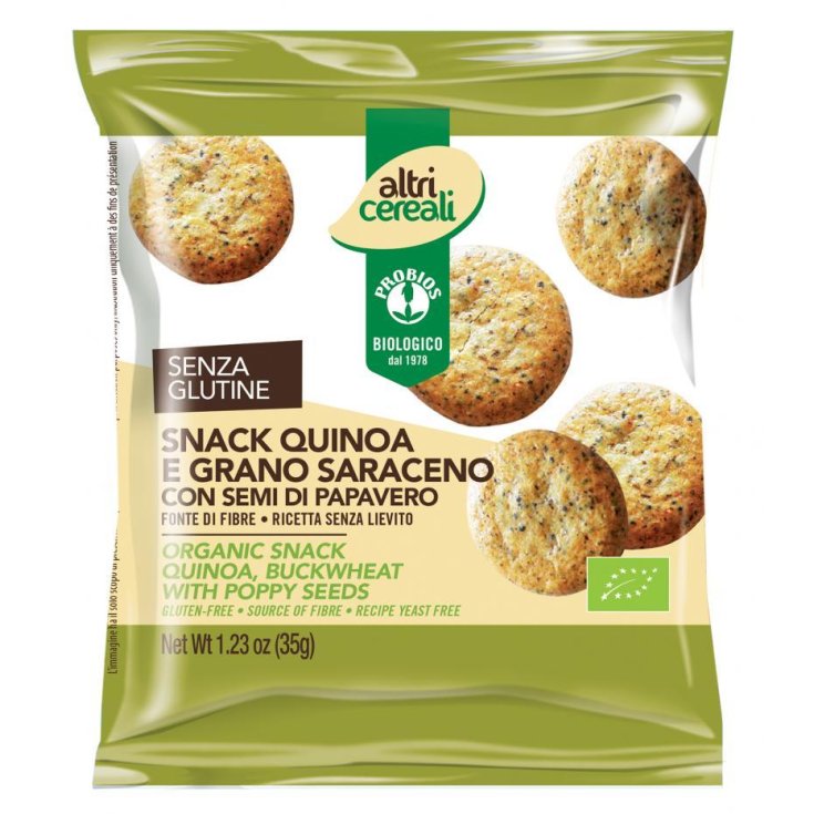 Otros Cereales Snacks Quinoa Y Alforfón Con Semillas De Amapola Probios 35g