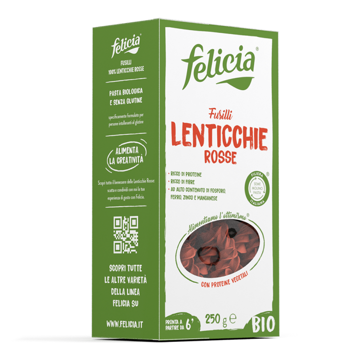 Felicia Bio Legumbres Linea Fusilli De Lentejas 250g