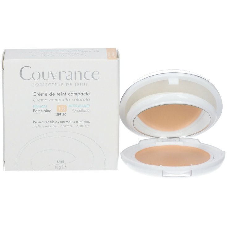 Couvrance Compacto Color Crema Efecto Terciopelo Avène Porcelánico