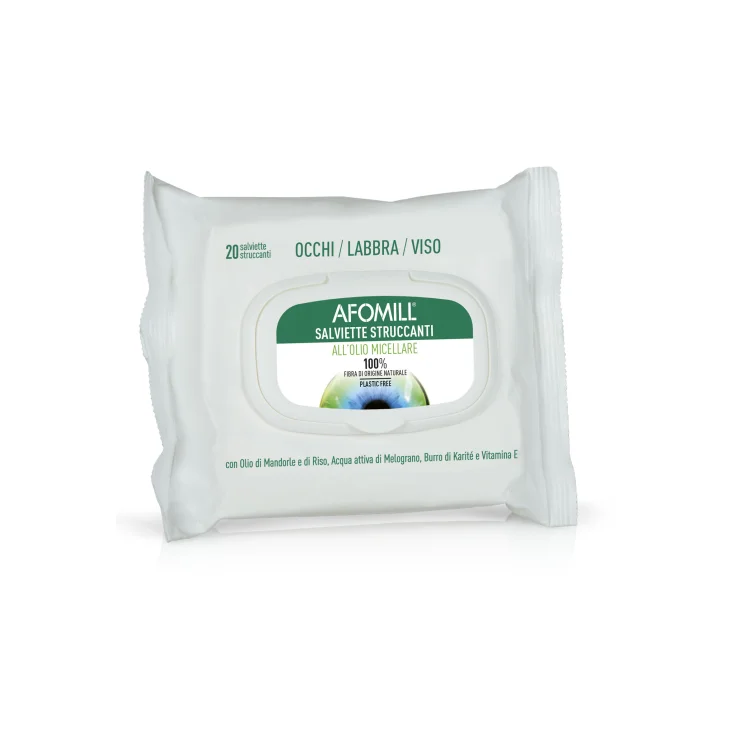 Afomill Toallitas Limpiadoras Aceite Micelar 20 Piezas