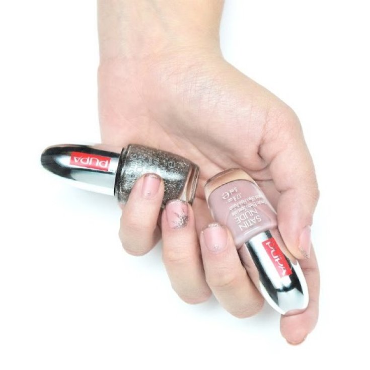Pupa Nail Kit Glitter spar / rosa