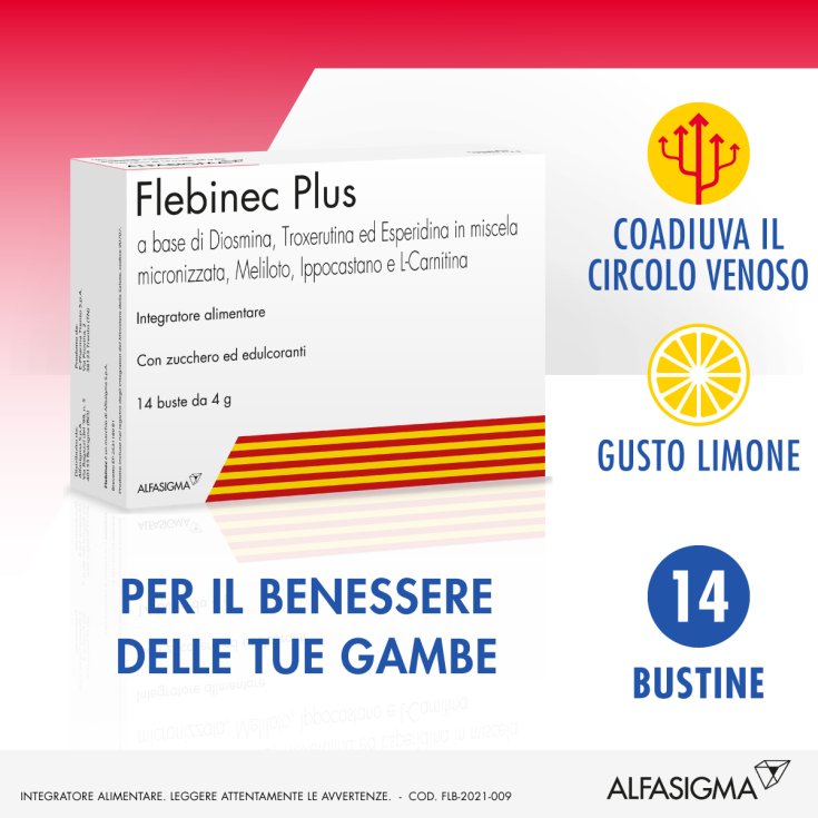 Flebinec Plus Alfasigma 14 Sobres