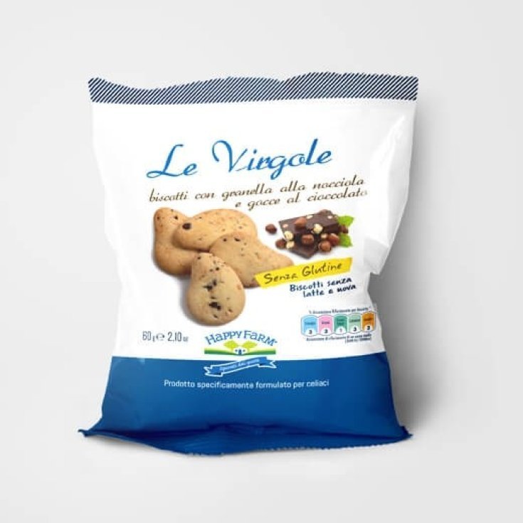 Happy Farm Le Virgole Con Grano De Avellana Y Chocolate 60g