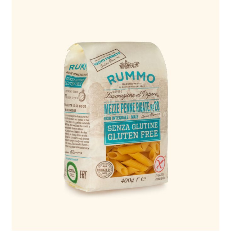 Rummo Mezze Penne Rigate N. 28 Sin Gluten 400g