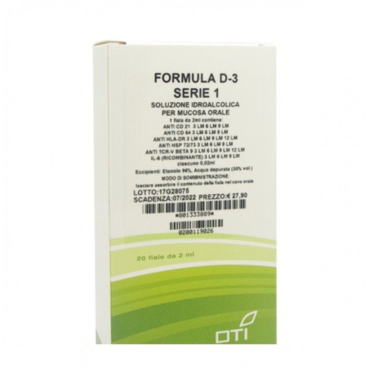 Oti Formula D-3 Serie 1 Remedio Homeopático 20 Ampollas Orales