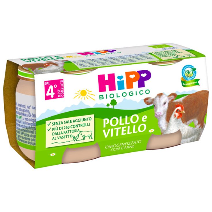 HiPP Pollo y Ternera Ecológicos 2x80g