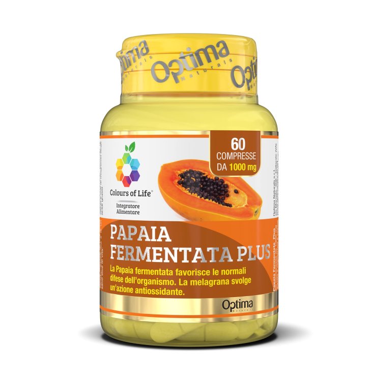 Papaya Plus Con Extracto De Granada Colors Of Life® Optima Naturals 60 Comprimidos
