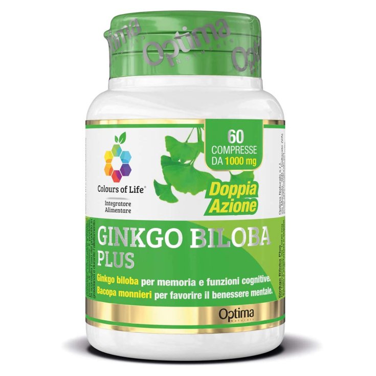 Ginkgo Biloba Plus Colors Of Life® Optima Naturals 60 Comprimidos