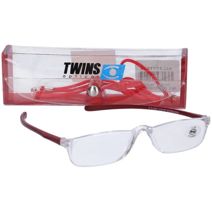 Mast Industria Italiana Medi Pharm Gafas de Lectura Modelo Cambrige Color Rojo +1 1 Par