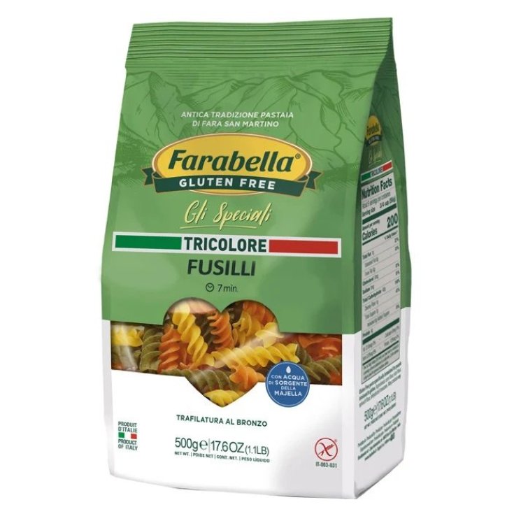 Bioalimenta Farabella Fusilli Tricolore Sin Gluten 500g