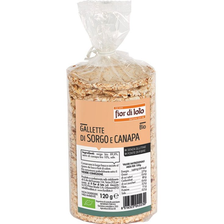 Fior di Loto Bizcochos De Sorgo Y Cáñamo Bio 120g