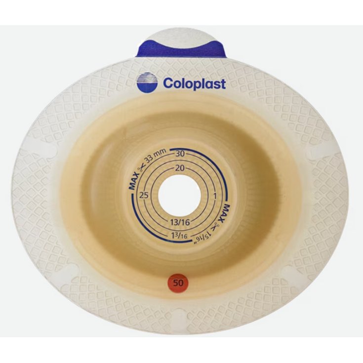 Coloplast Sensura Click Plate Convex Light Hole 25mm Flange 50mm 5 Piezas