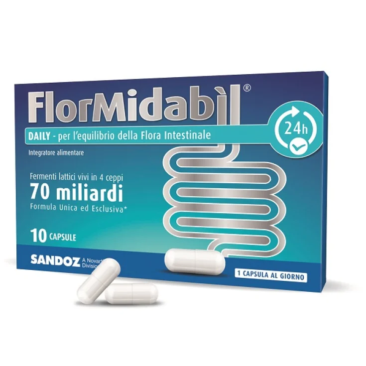Sandoz FlorMidabìl Complemento Alimenticio Diario 10 Cápsulas