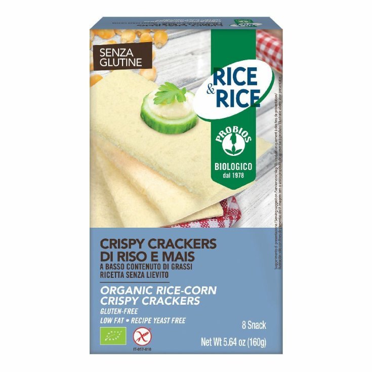 Rice & Rice Crispy Crackers Arroz Y Maíz Probios 160g