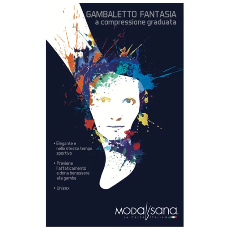 ModaSana Medias Fantasia Lineas Fuxia-Negro Talla M 1 Par