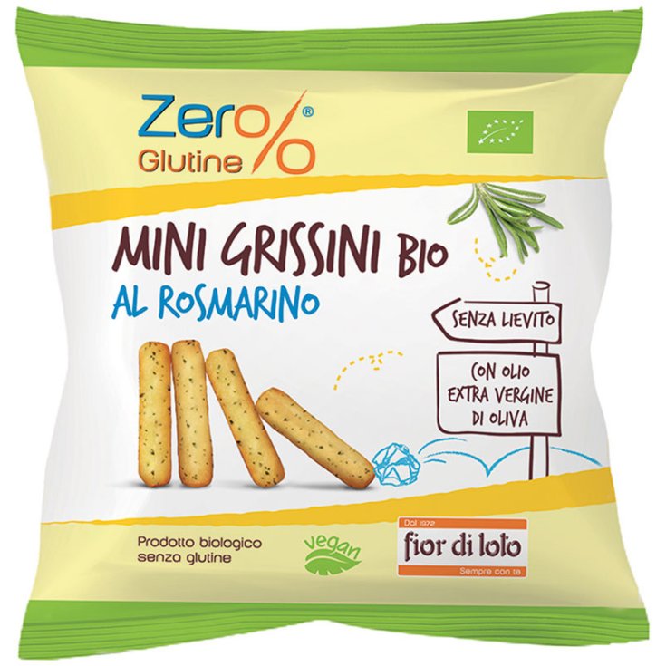 Fior Di Loto Mini Palitos De Pan Ecológicos Con Romero Sin Gluten 30g