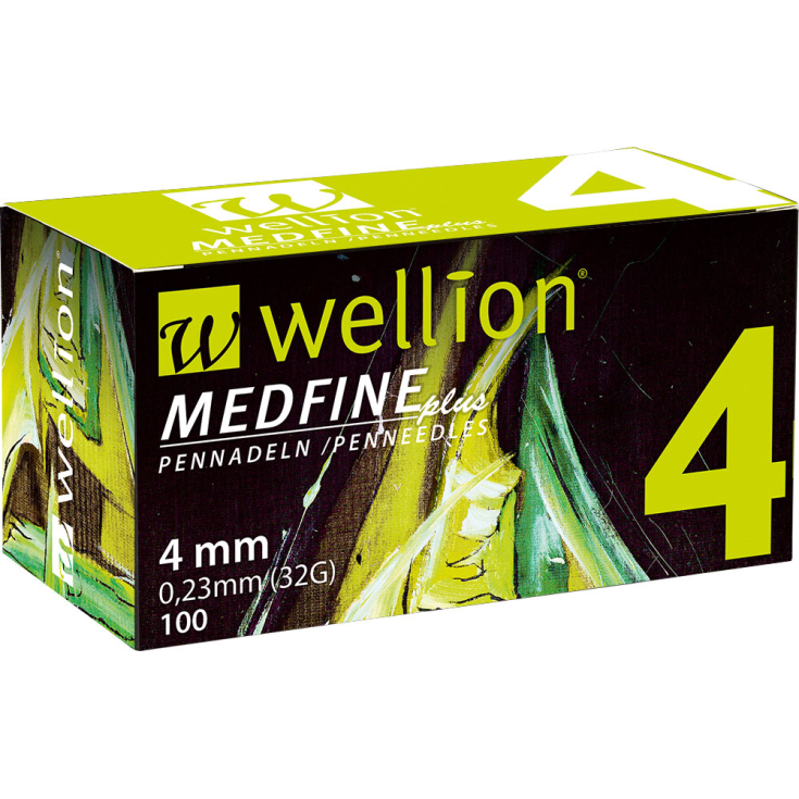 Wellion Medfine 4 Agujas Para Medir Insulina G32 100 Piezas