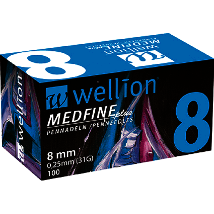 Wellion Medfine 8 Agujas Para Medir Insulina G31 100 Piezas