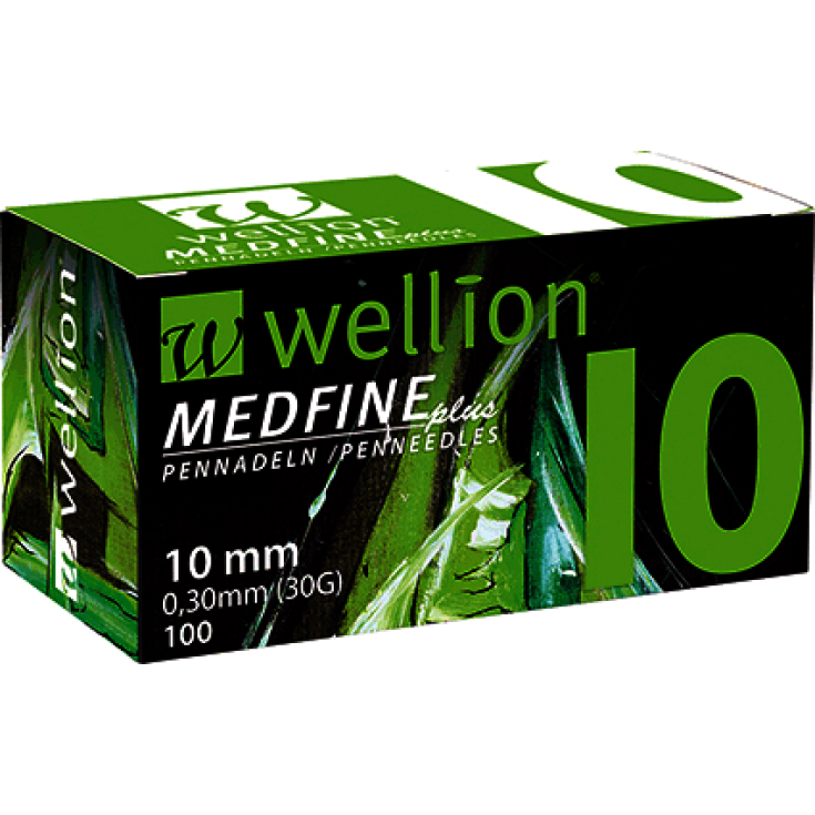 Wellion Medfine Plus 10 agujas para medir la insulina G29 100 piezas
