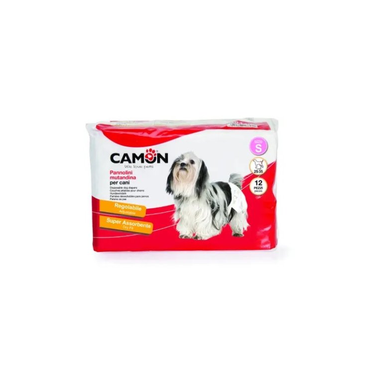 Camon Pañales Desechables Panty para Perros Talla 1-S 12 Pañales