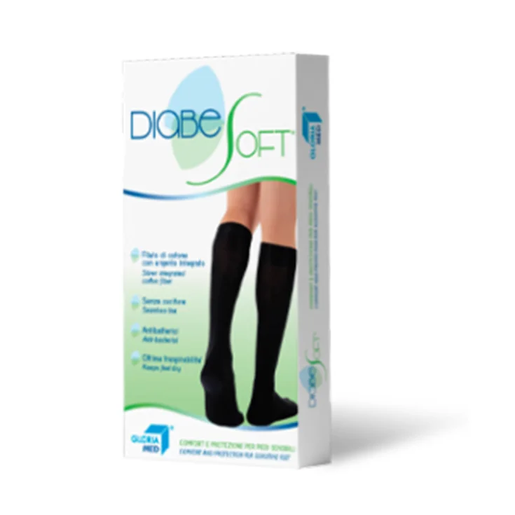 Calcetín para diabéticos GloriaMed Diabesoft Negro Talla XL