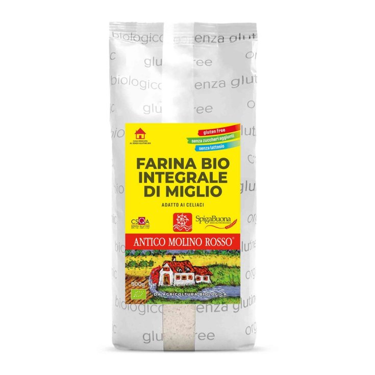 SpigaBuona Harina de Mijo Integral Ecológica Sin Gluten 500g