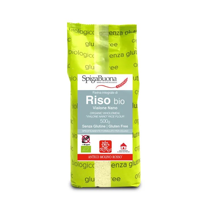 SpigaBuona Harina de Arroz Integral Bio Vialone Nano Sin Gluten 500g