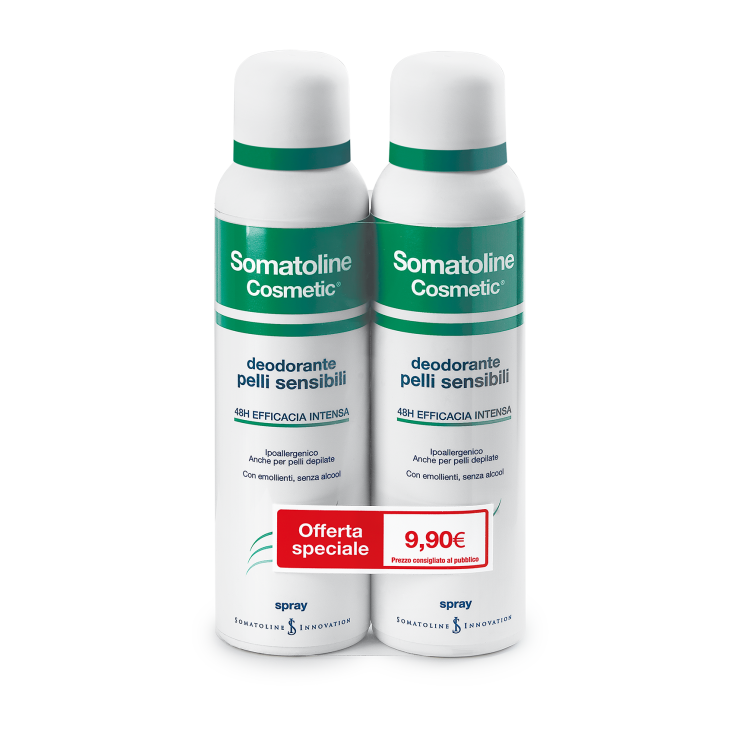 Somatoline Cosmetic Desodorante Pieles Sensibles Dúo Spray 2x150ml