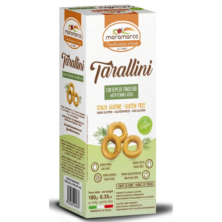 Moramarco Tarallini Con Hinojo Sin Gluten 6x30g