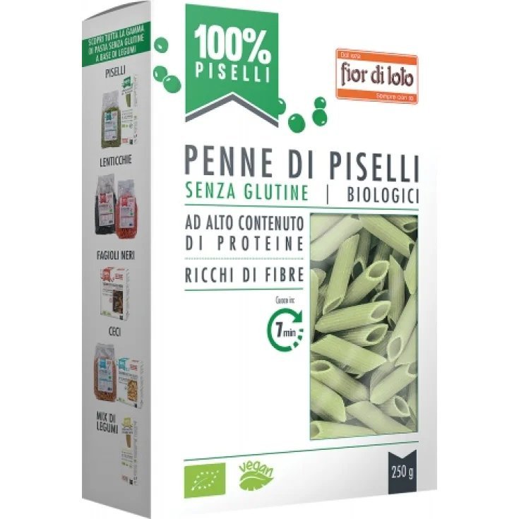 Fior Di Loto Penne de Guisantes Verdes Sin Gluten 250g