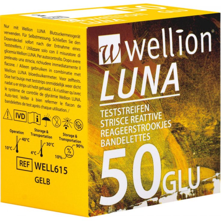 Wellion Luna 50 Tiras Azúcar en la sangre
