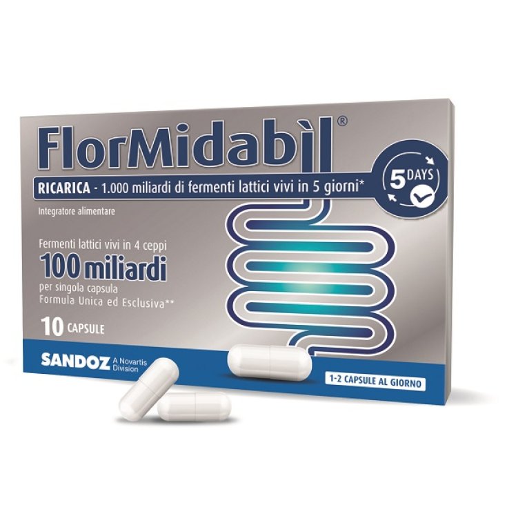 Sandoz Flormidabil Recambio Cápsulas Complemento Alimenticio Sin Gluten 10 Cápsulas