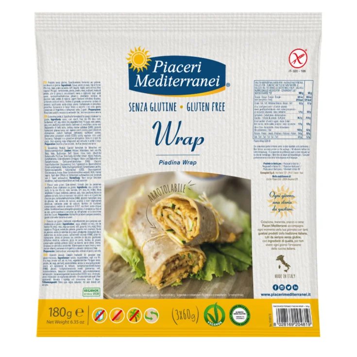 Piaceri Mediterranei Wrap Piadina Sin Gluten 180g