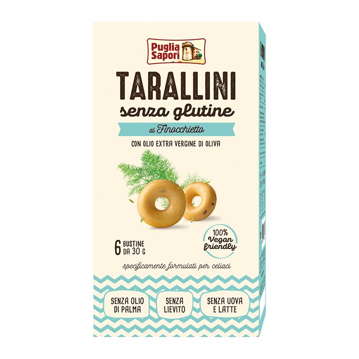 Puglia Sapori Tarallini Hinojo Sin Gluten 6x30g