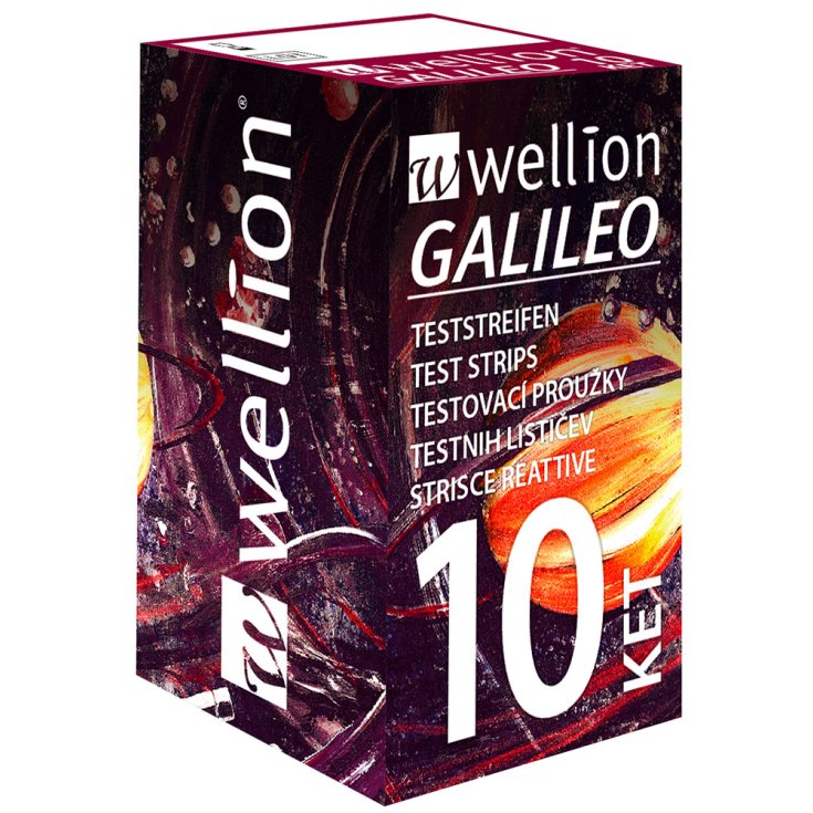 Wellion Galileo Ketone Test Strips 10 Pruebas de medición de cetonas
